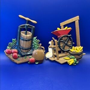 Homco Rustic Wall Art with Brown and Gold Accents 1978